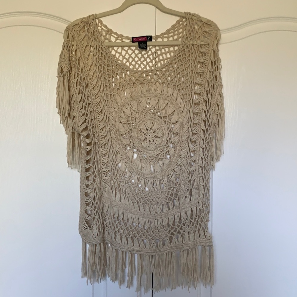 Say what knitted shirt xl cream